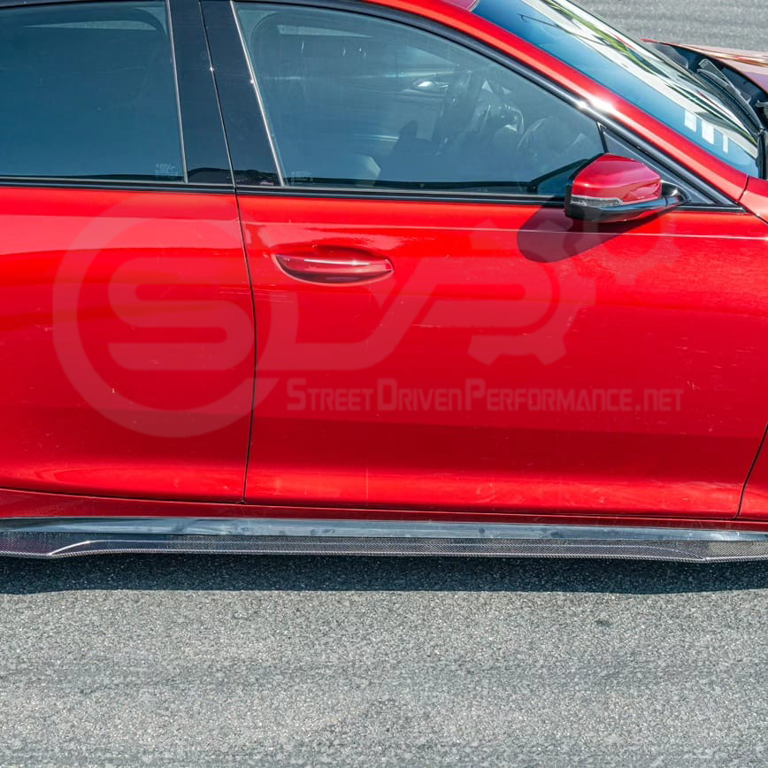 2020-2024 CADILLAC CT5-V & CT5 SPORT | BLACKWING PACKAGE CARBON FIBER FRONT LIP SPLITTER & SIDE SKIRTS ROCKER PANELS GROUND EFFECTS